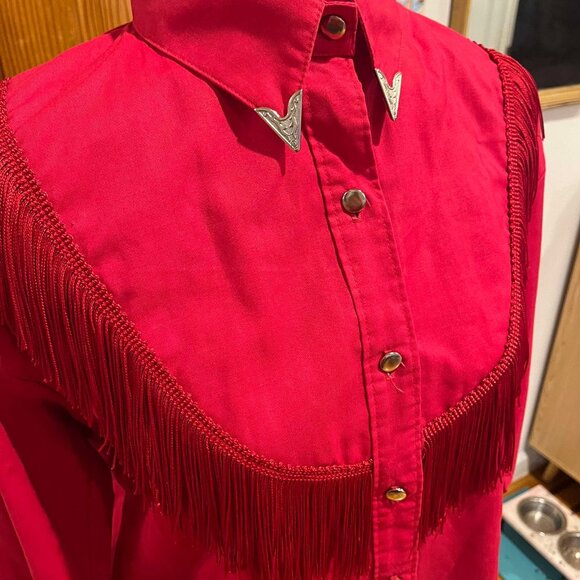 Red Western Cowgirl Shirt - Picture 2 of 5